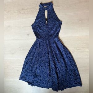 Aqua Navy Dress